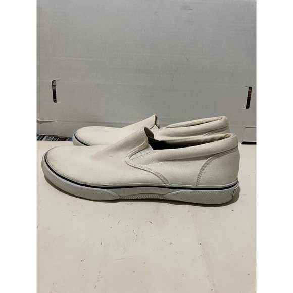 Sperry top-sider Mens Size 9 M white slip on  boat shoe sneaker - Picture 3 of 8